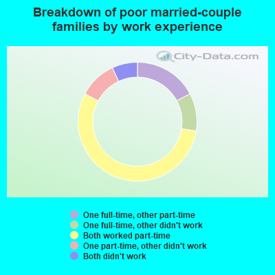 Breakdown of poor married-couple families by work experience